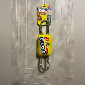 Brand New Multicolor Dots  15” Interactive Rope Dog Toy w/2 Squeakers New